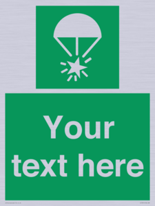 Custom sign safe condition Rocket parachute flare